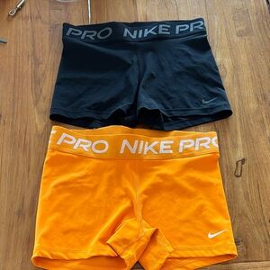 2 pair Nike pro shorts medium